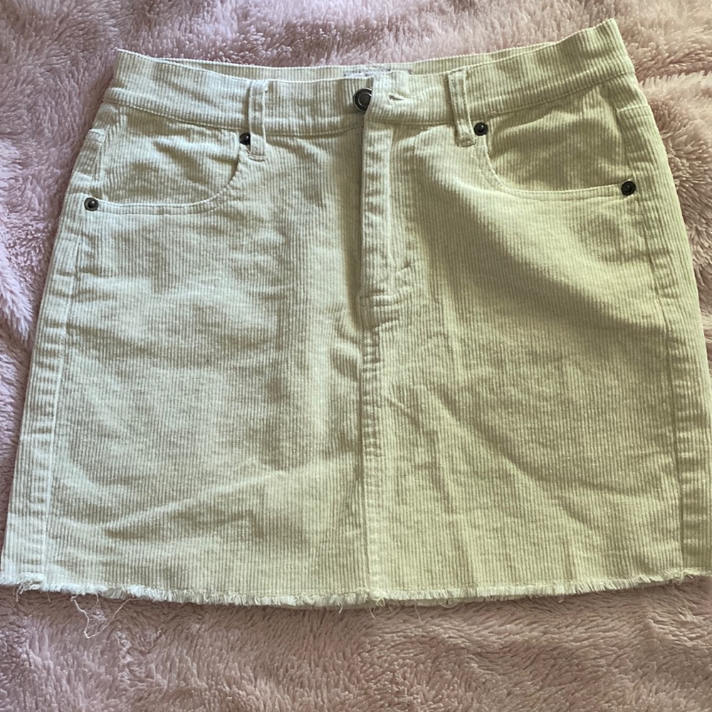 cream corduroy skirt